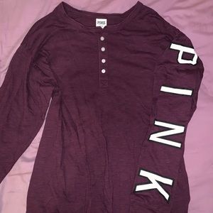 PINK Victoria's Secret Maroon Shirt